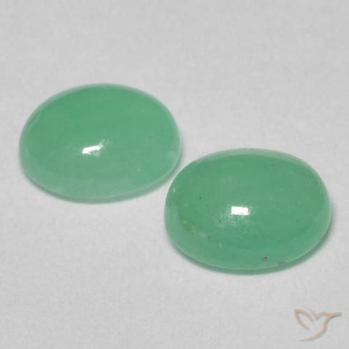 Gemme di Smeraldo Verde chiaro naturale da 0.89 ct, Ovale, Traslucido