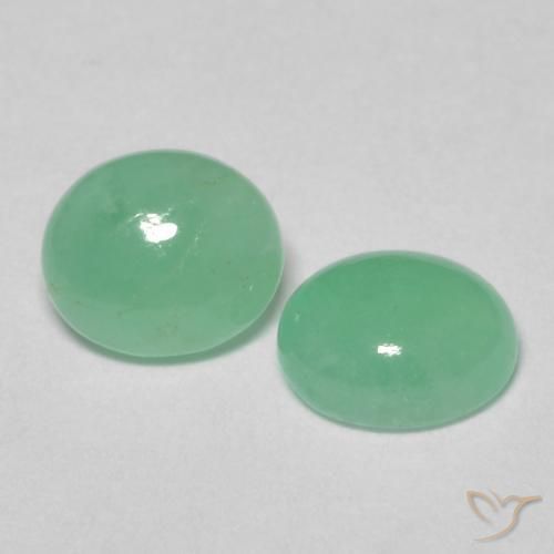 Gemme di Smeraldo Verde brillante naturale da 1.11 ct, Ovale, Traslucido
