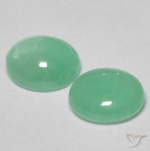 Gemme di Smeraldo Verde brillante naturale da 1.35 ct, Ovale, Traslucido