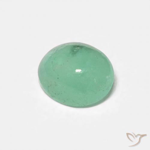 Smeraldo Verde brillante naturale da 0.45 ct, Ovale, Traslucido