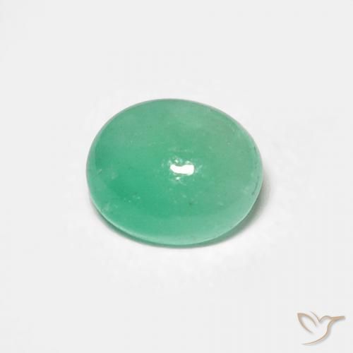 0.54ct Naturale Verde chiaro Smeraldo, Ovale, Traslucido