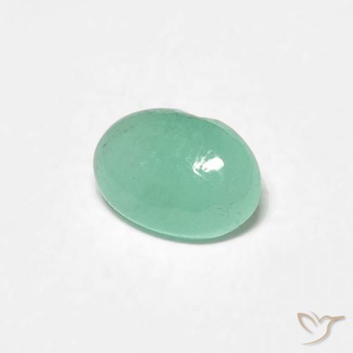 Smeraldo Verde brillante naturale da 0.37 ct, Ovale, Traslucido