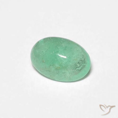 Smeraldo Verde brillante naturale da 0.39 ct, Ovale, Traslucido