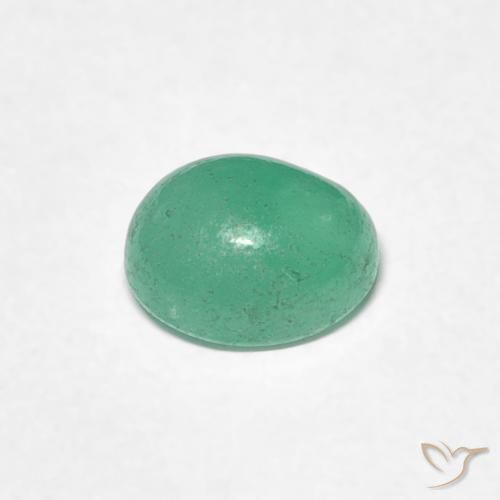 Smeraldo Verde chiaro naturale da 0.73 ct, Ovale, Traslucido
