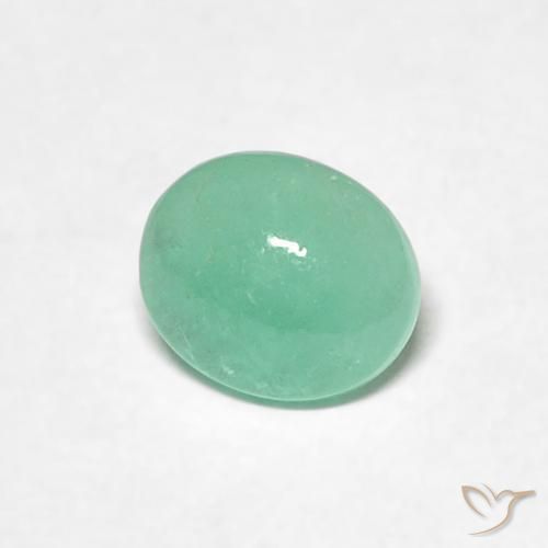 Smeraldo Verde chiaro naturale da 0.53 ct, Ovale, Traslucido