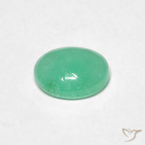 Smeraldo Verde chiaro naturale da 0.53 ct, Ovale, Traslucido