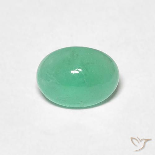 0.71ct Naturale Verde chiaro Smeraldo, Ovale, Traslucido