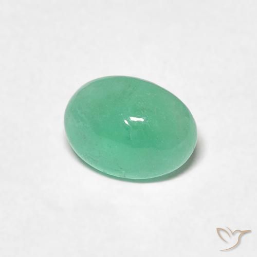 Smeraldo Verde chiaro naturale da 0.71 ct, Ovale, Traslucido
