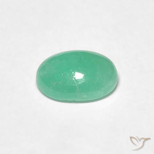Smeraldo Verde chiaro naturale da 0.71 ct, Ovale, Traslucido