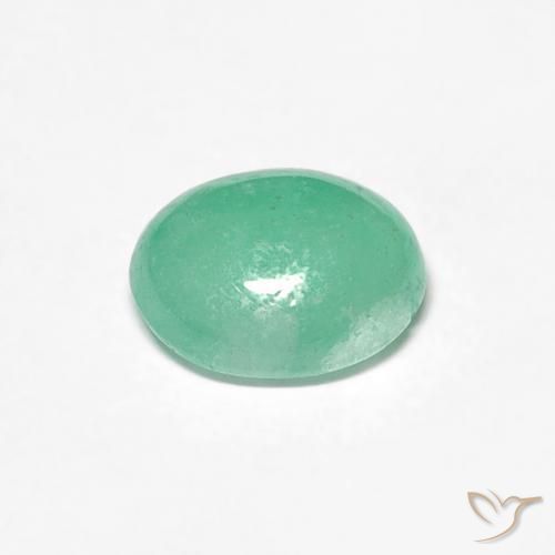 Smeraldo Verde brillante naturale da 0.94 ct, Ovale, Traslucido