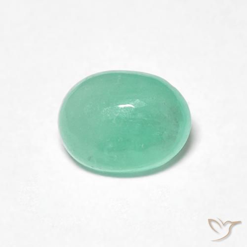 0.71ct Naturale Verde chiaro Smeraldo, Ovale, Traslucido