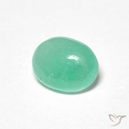 Smeraldo Verde chiaro naturale da 0.71 ct, Ovale, Traslucido