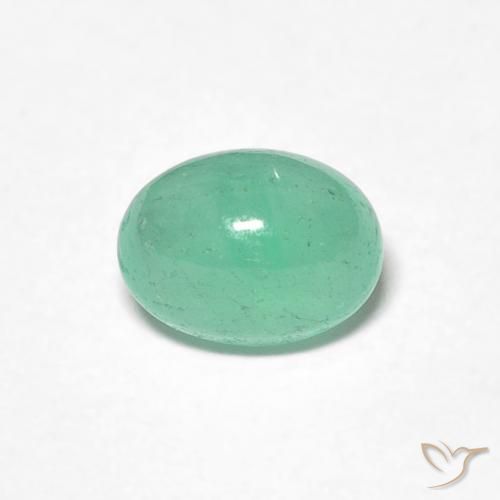 0.80ct Naturale Verde brillante Smeraldo, Ovale, Traslucido