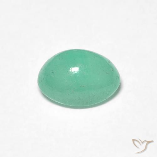 Smeraldo Verde brillante naturale da 0.80 ct, Ovale, Traslucido