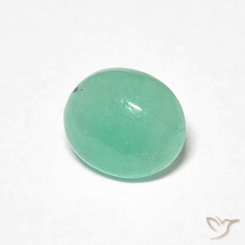 Smeraldo Verde brillante naturale da 0.68 ct, Ovale, Traslucido