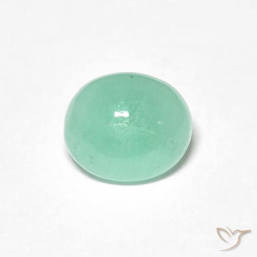 0.89ct Naturale Verde brillante Smeraldo, Ovale, Traslucido