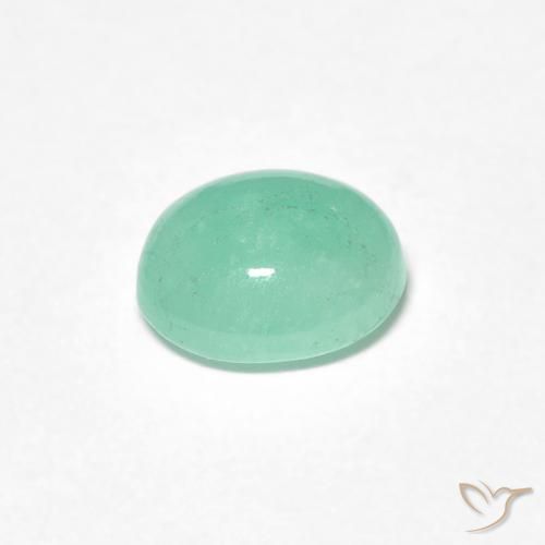 Smeraldo Verde brillante naturale da 0.89 ct, Ovale, Traslucido