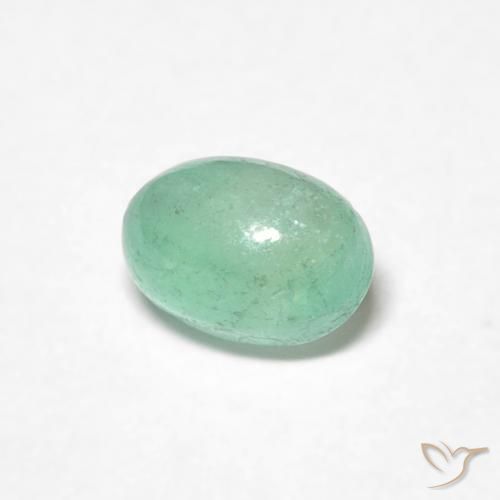 Smeraldo Verde brillante naturale da 0.52 ct, Ovale, Traslucido