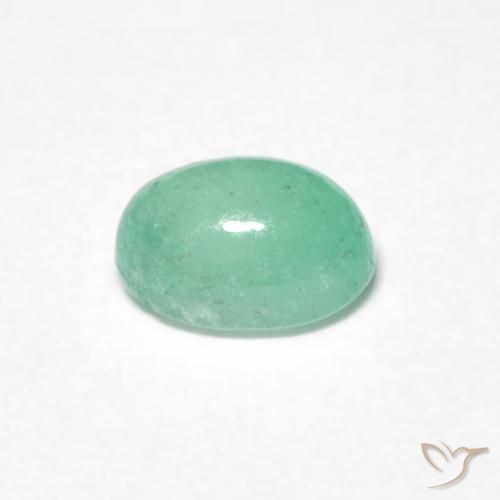 Smeraldo Verde brillante naturale da 0.52 ct, Ovale, Traslucido