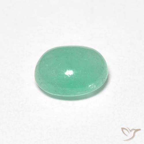Smeraldo Verde brillante naturale da 1.22 ct, Ovale, Traslucido