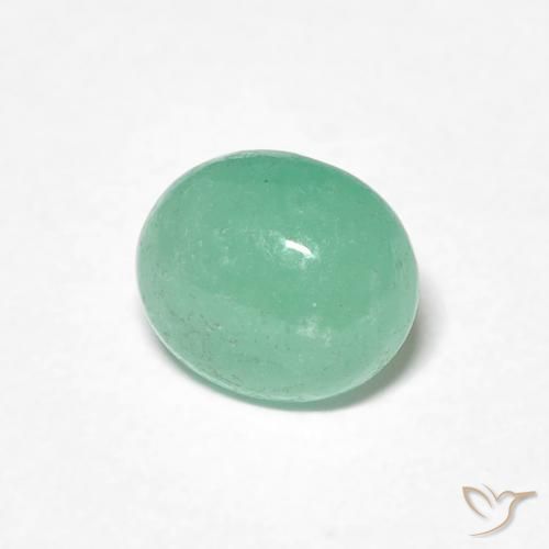 Smeraldo Verde chiaro naturale da 1.07 ct, Ovale, Traslucido