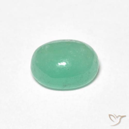 Smeraldo Verde chiaro naturale da 1.07 ct, Ovale, Traslucido