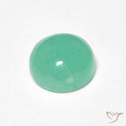 Smeraldo Verde Pistacchio naturale da 0.82 ct, Rotondo, Traslucido