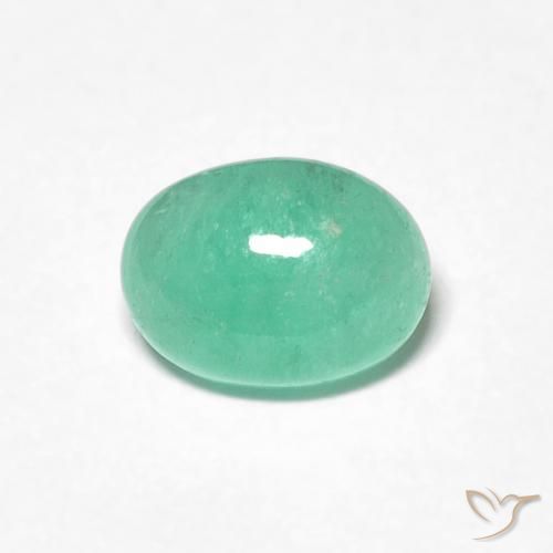 0.98ct Naturale Blu verde Smeraldo, Ovale, Traslucido