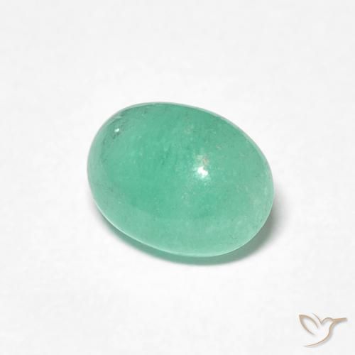 Smeraldo Blu verde naturale da 0.98 ct, Ovale, Traslucido