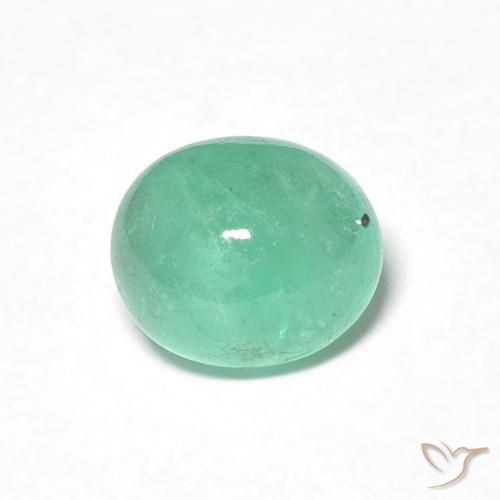 0.88ct Naturale Verde brillante Smeraldo, Ovale, Traslucido