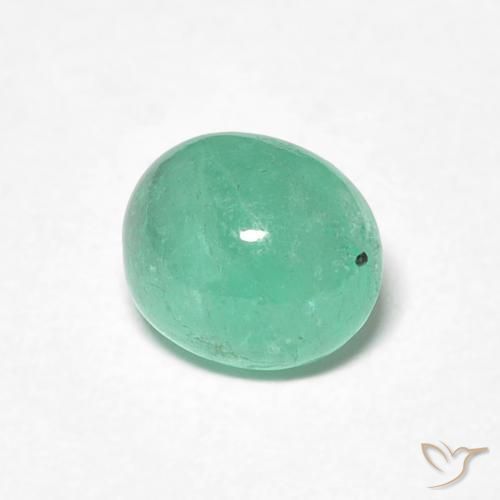 Smeraldo Verde brillante naturale da 0.88 ct, Ovale, Traslucido