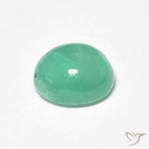 Smeraldo Verde brillante naturale da 0.88 ct, Ovale, Traslucido