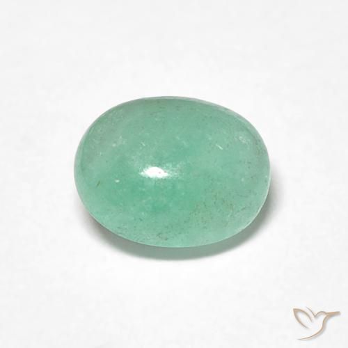 0.80ct Naturale Verde Pistacchio Smeraldo, Ovale, Traslucido
