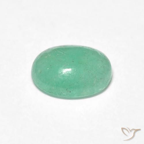Smeraldo Verde Pistacchio naturale da 0.80 ct, Ovale, Traslucido
