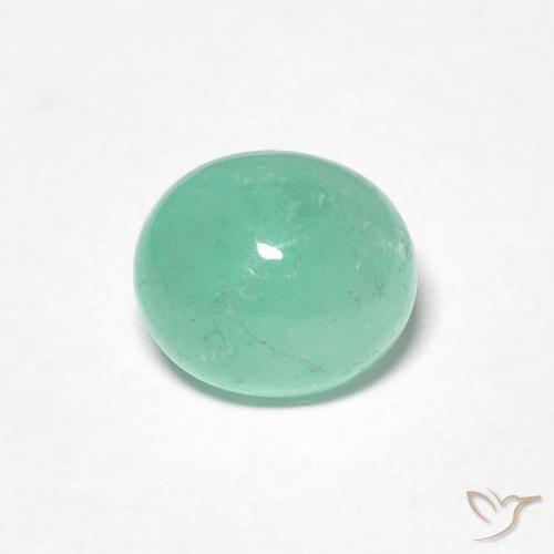 1.12ct Naturale Verde chiaro Smeraldo, Ovale, Traslucido