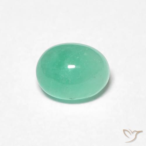 0.43ct Naturale Verde chiaro Smeraldo, Ovale, Traslucido