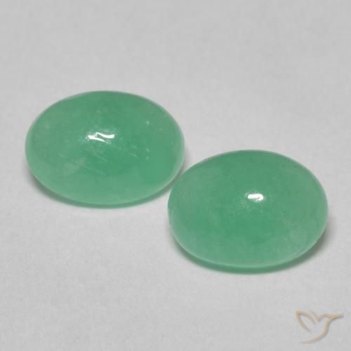 1.28ctw Naturale Verde chiaro Smeraldo, Ovale, Traslucido