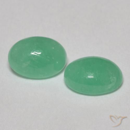 Gemme di Smeraldo Verde chiaro naturale da 1.28 ct, Ovale, Traslucido
