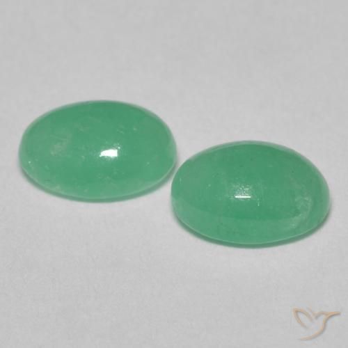 Gemme di Smeraldo Verde chiaro naturale da 1.28 ct, Ovale, Traslucido