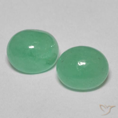 1.59ctw Naturale Verde chiaro Smeraldo, Ovale, Traslucido