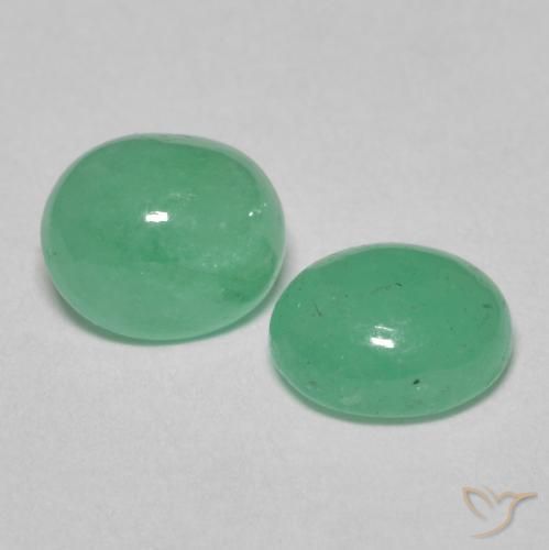 Gemme di Smeraldo Verde chiaro naturale da 1.59 ct, Ovale, Traslucido