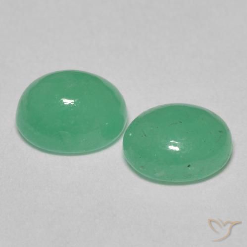 Gemme di Smeraldo Verde chiaro naturale da 1.59 ct, Ovale, Traslucido