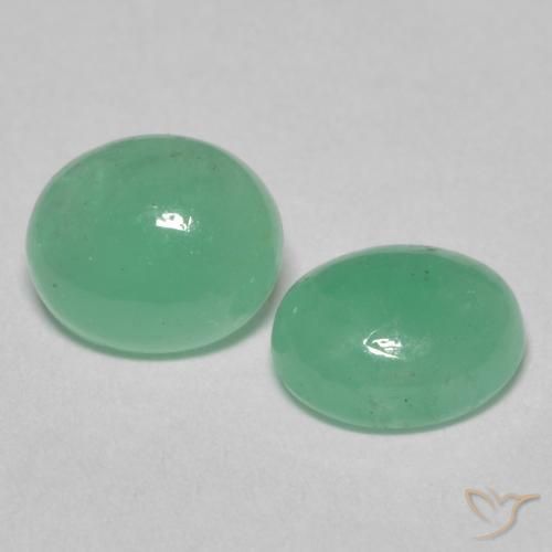 Gemme di Smeraldo Verde brillante naturale da 1.52 ct, Ovale, Traslucido
