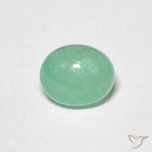 0.58ct Naturale Verde chiaro Smeraldo, Ovale, Traslucido