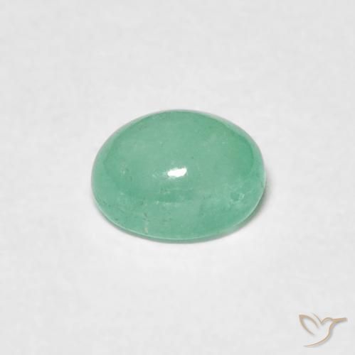 Smeraldo Verde chiaro naturale da 0.58 ct, Ovale, Traslucido