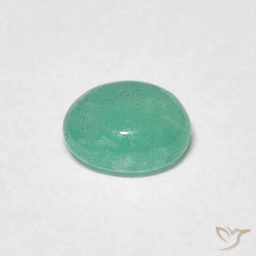 Smeraldo Verde Menta Intenso naturale da 0.56 ct, Ovale, Traslucido