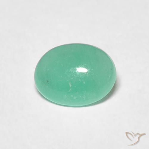 0.55ct Naturale Verde medio Smeraldo, Ovale, Traslucido