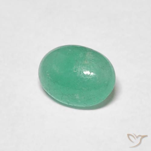 Smeraldo Verde medio naturale da 0.50 ct, Ovale, Traslucido