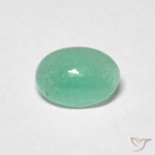 0.49ct Naturale Verde medio Smeraldo, Ovale, Traslucido