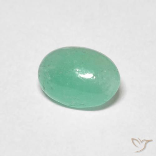 Smeraldo Verde medio naturale da 0.49 ct, Ovale, Traslucido